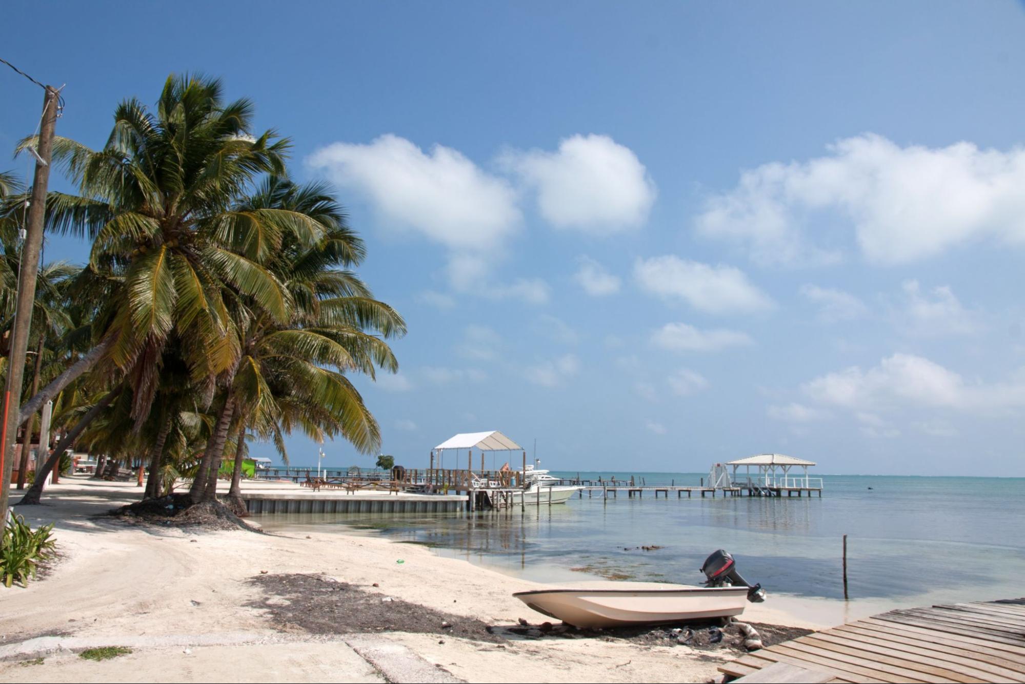 panoramic view of Caye Caulker, Belize